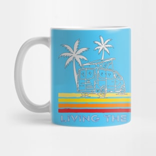 Van Life Surfing Guy Living the Dream Mug